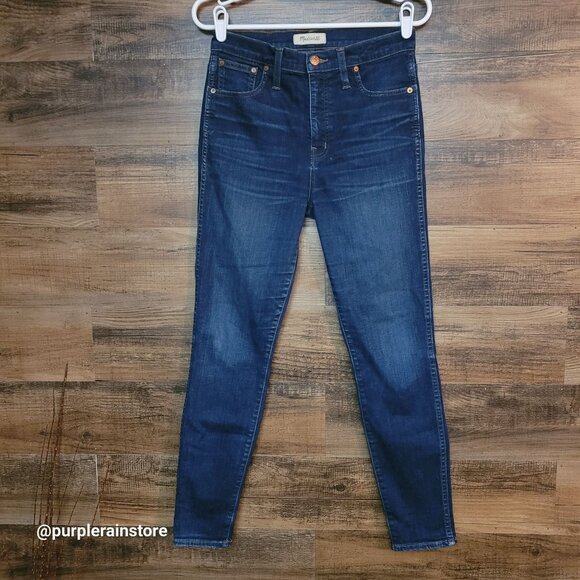 Madewell Jeans 28 Skinny 10" High Riser Hayes Wash F4684 Tummy Control Stretch - Picture 1 of 12